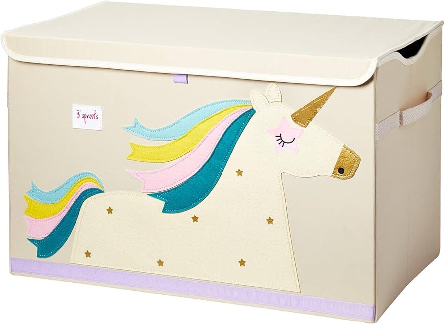 3 sprouts toy chest unicorn
