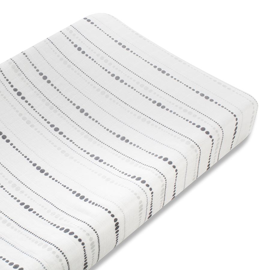 black and white changing pad cover