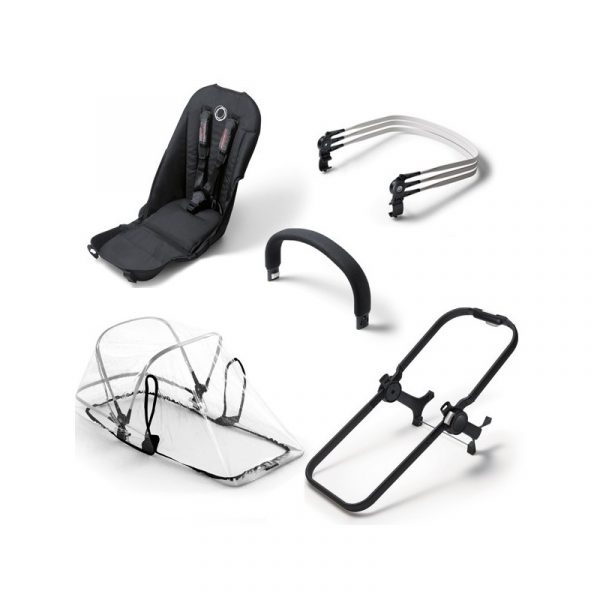 bugaboo donkey duo extension set black