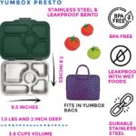 yumbox stainless kale green