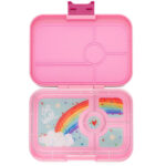 yumbox tapas 4 comp capri pink w rainbow tray