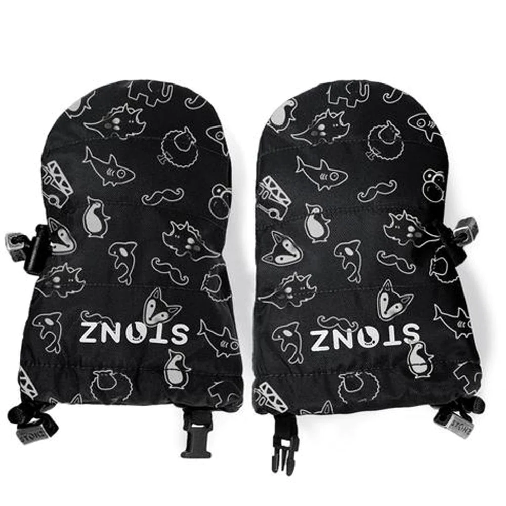 stonz mittens 12-24 print black