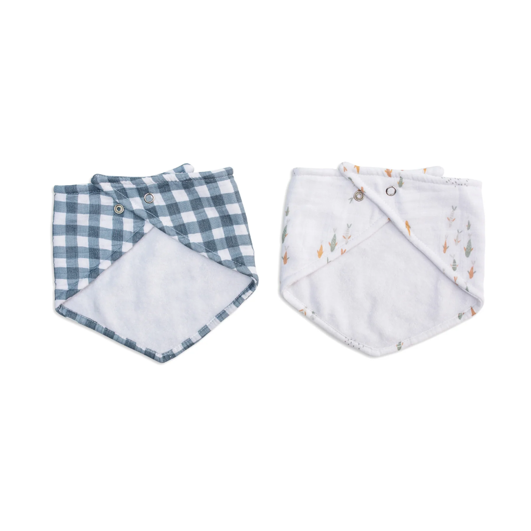 lulujo bib Fish + Navy Gingham2