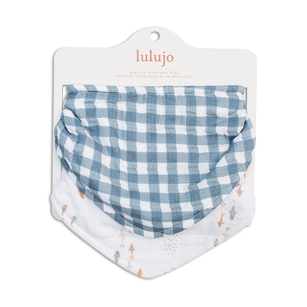 lulujo bib Fish + Navy Gingham4