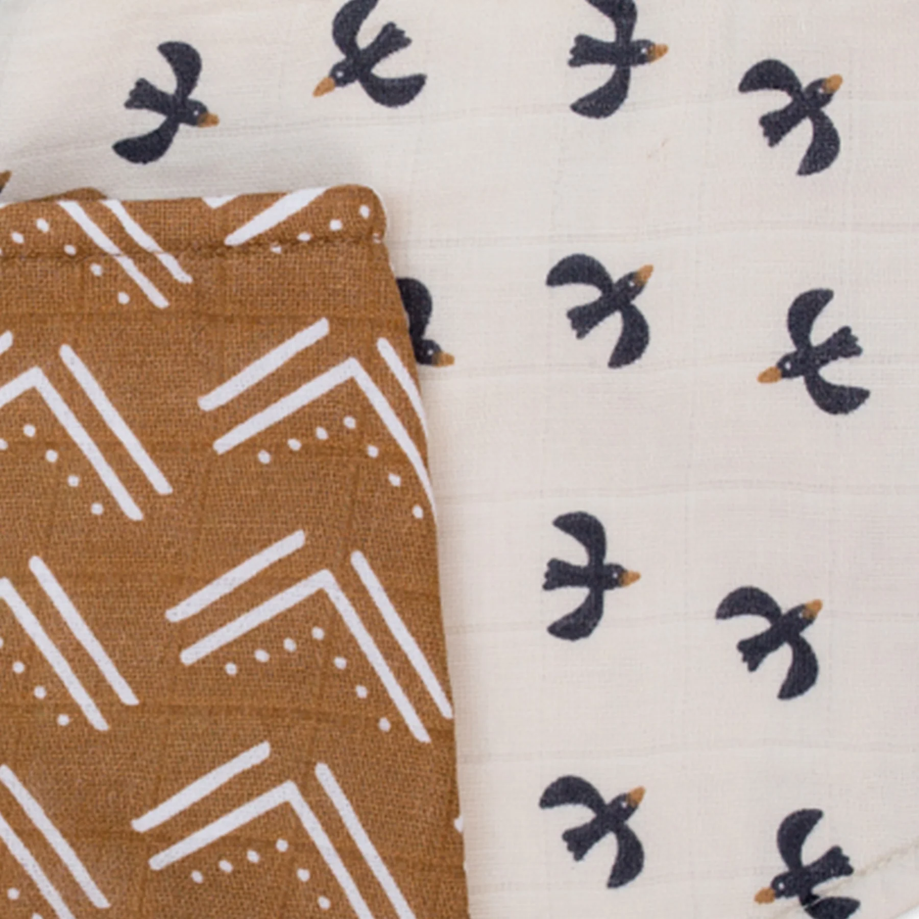 lulujo bib Mudcloth + Black Birds2