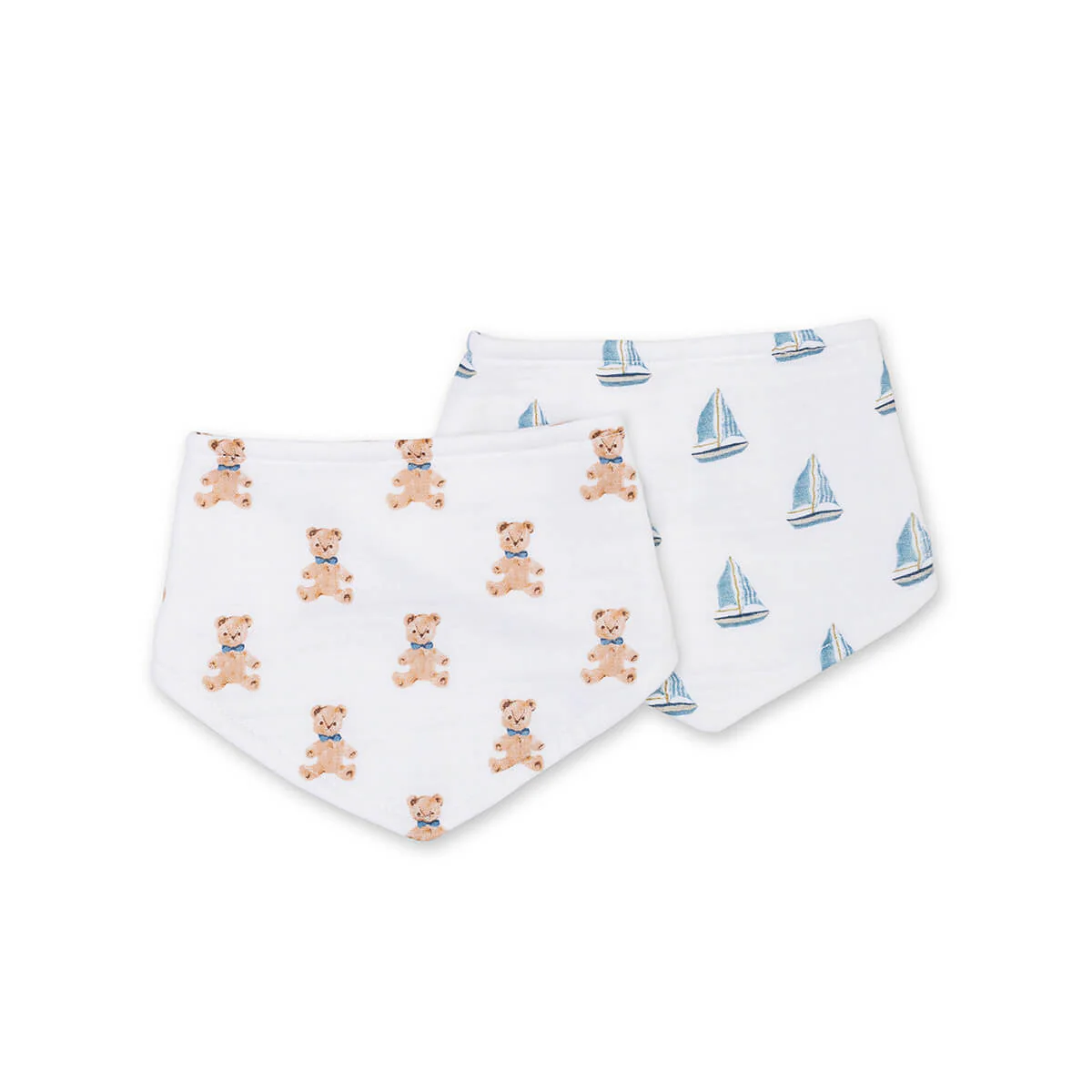 lulujo bib Vintage Bear + Sailboats