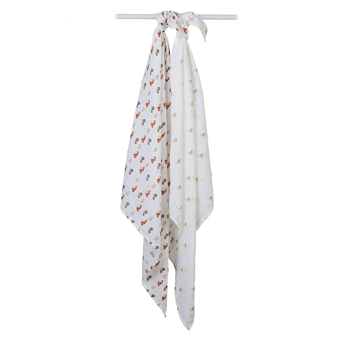 lulujo swaddle 2pk Barnyard + Hen and Chicks2