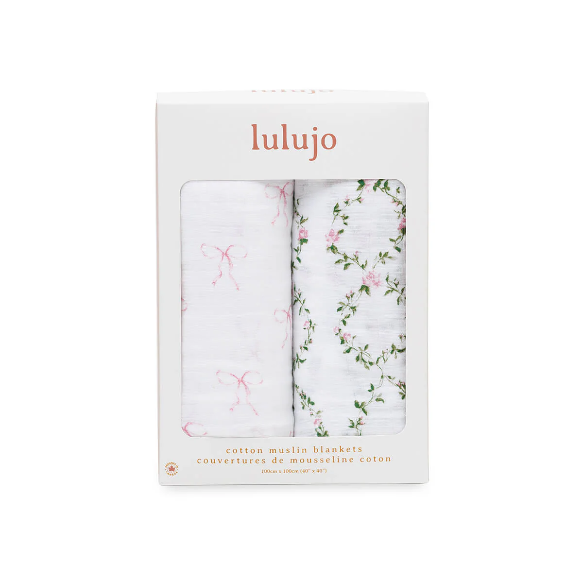 lulujo swaddle 2pk bows