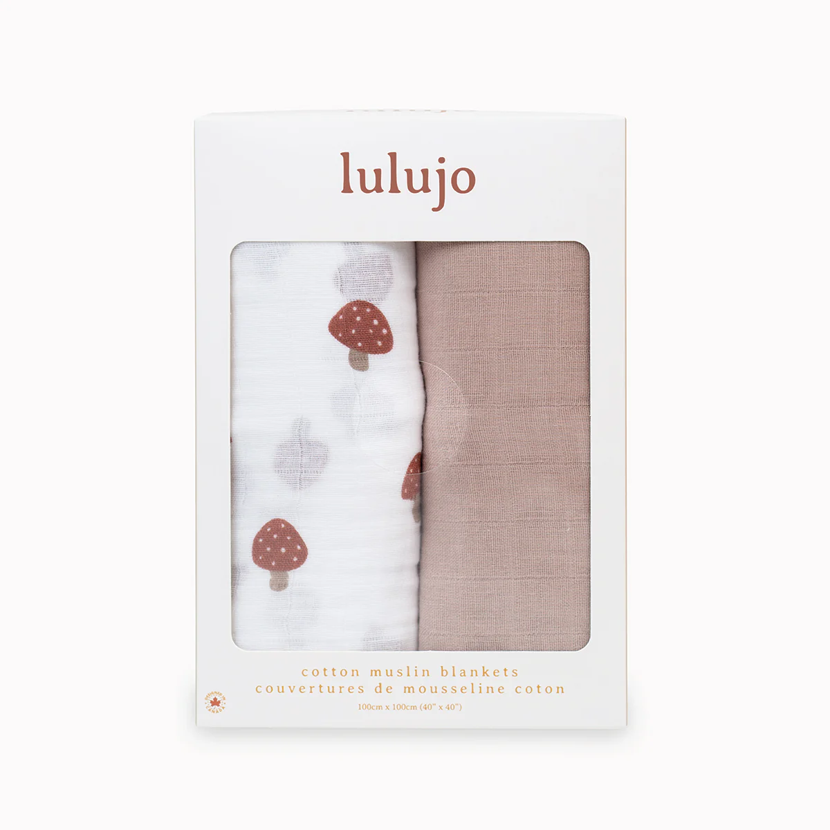 lulujo swaddle 2pk mushrooms