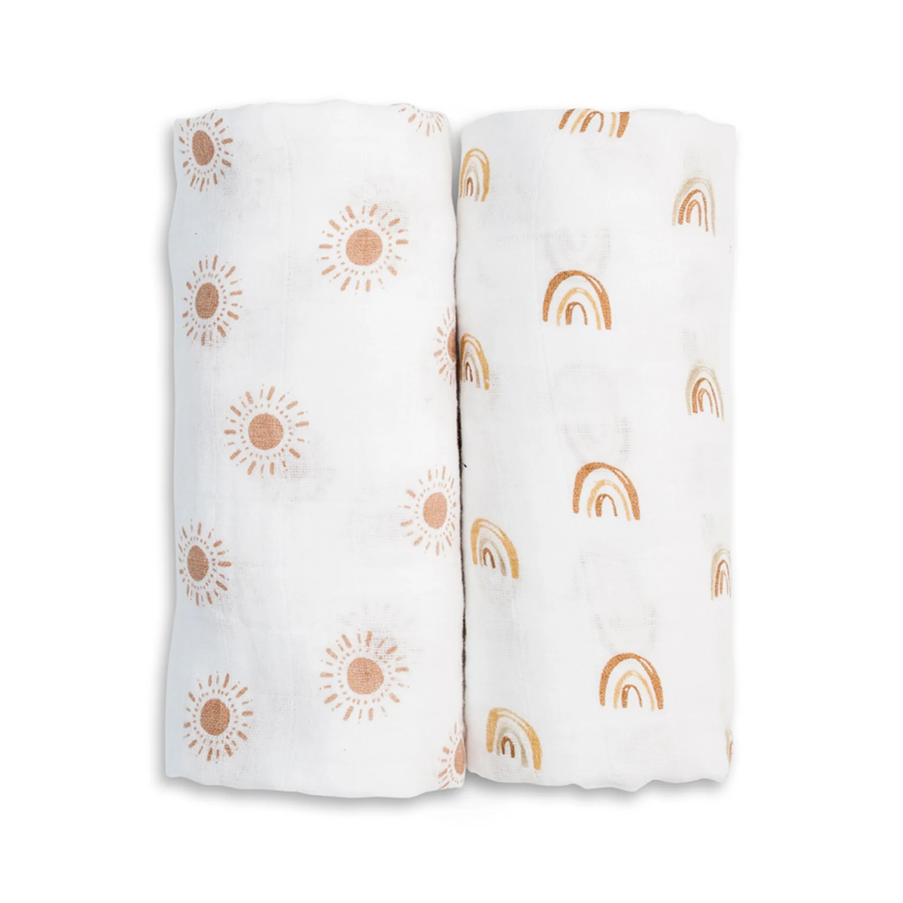 lulujo swaddle 2pk rainbows and stars