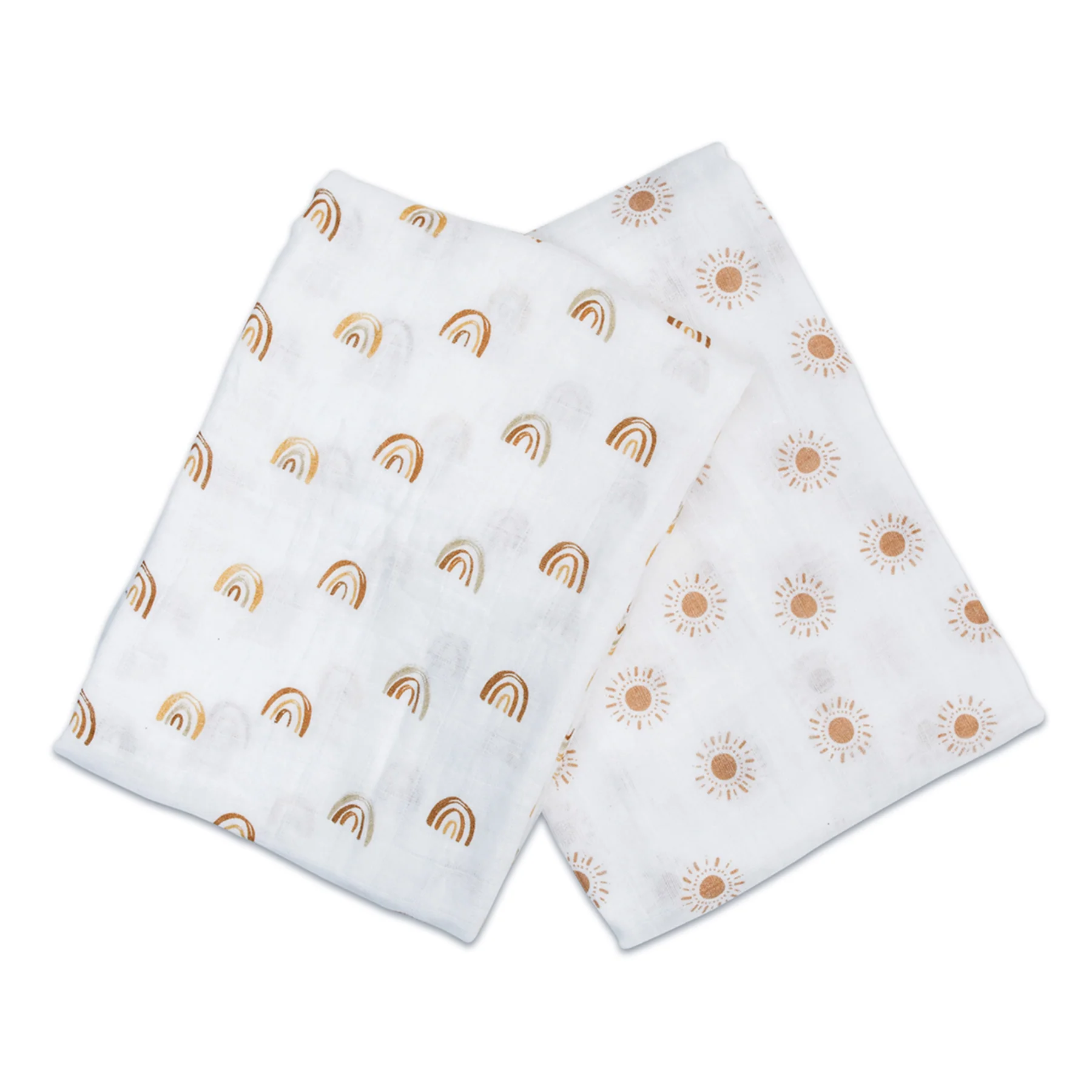 lulujo swaddle 2pk rainbows and stars1