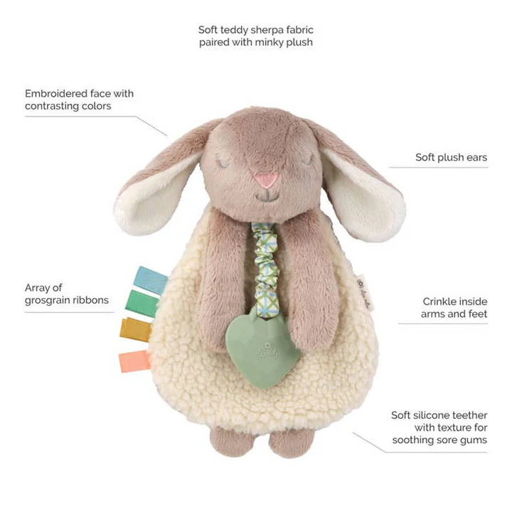 itzy ritzy Itzy Lovey Infant Toy taupe bunny1