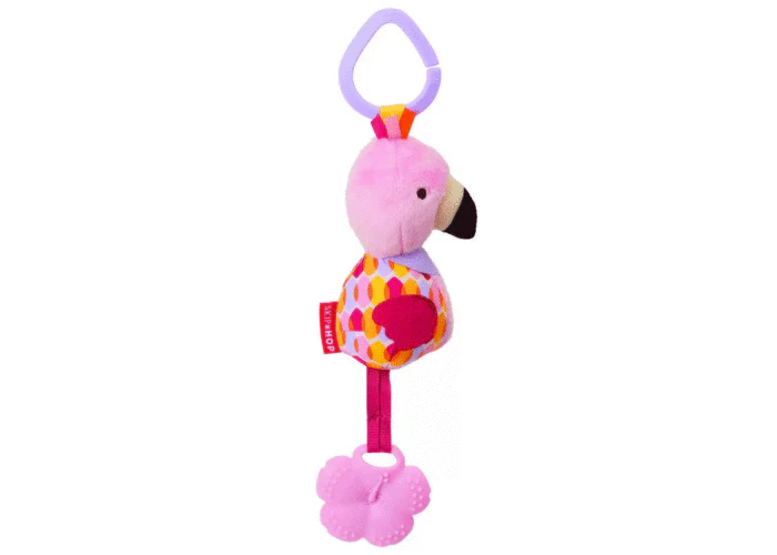 skip hop Bandana Buddies Chime & Teether Toys flamingo