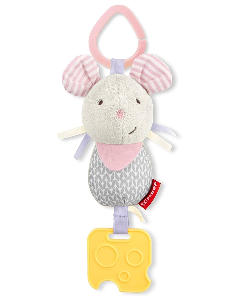skip hop Bandana Buddies Chime & Teether Toys mouse