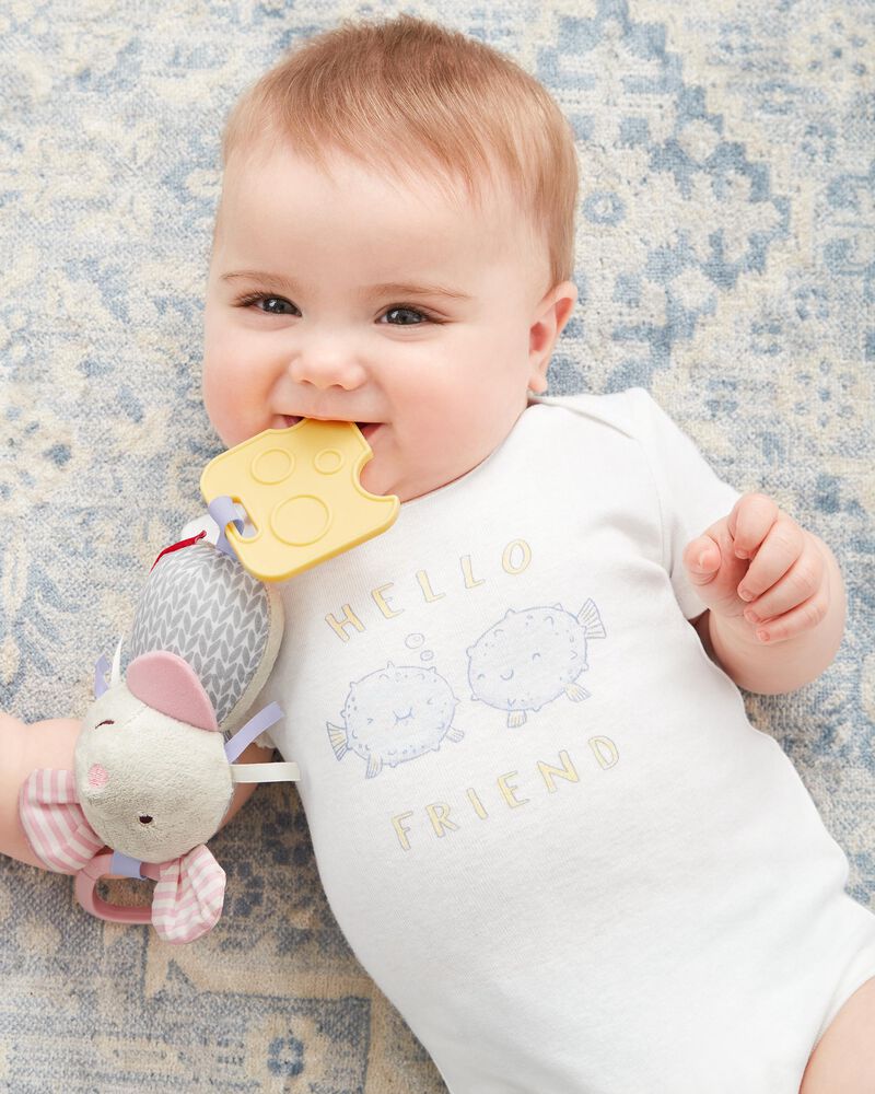 skip hop Bandana Buddies Chime & Teether Toys mouse1